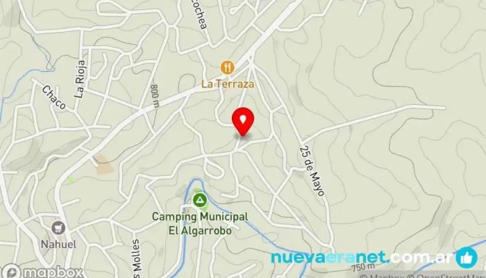 mapa de Casa Loza Casa de vacaciones para no fumadores en Agua de Oro