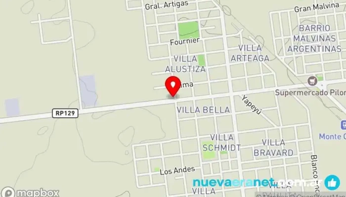 mapa de Casa Lucy Tienda de telas en Monte Caseros