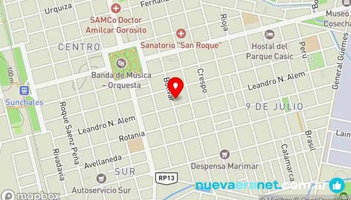 mapa de Casa Magdala Sunchales Tienda de belleza y salud en Sunchales
