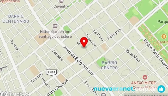 mapa de Casa Marhe Tienda de telas en Santiago del Estero