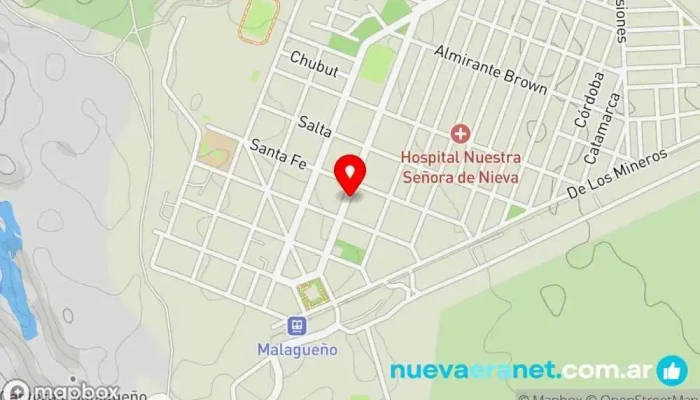 mapa de Casa Nani Tienda de bolígrafos, Copistería, Impresora de etiquetas personalizadas, Tienda de cubertería, Cobro de deudas, Juguetería en Malagueño