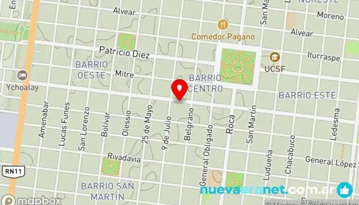 mapa de Casa Naranja Tienda de artículos para el hogar en Reconquista