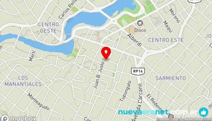 mapa de Casa Palacios Proveedor de repuestos de electrodomésticos en Villa Carlos Paz