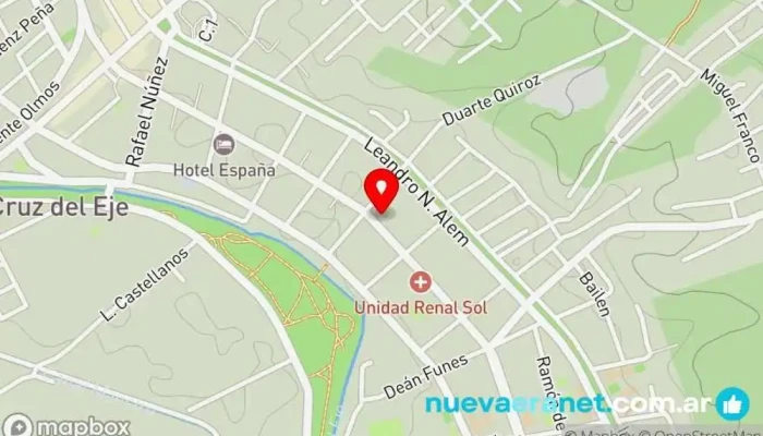 mapa de Casa Patamia SA Proveedor de materiales de construcción, Empresa de hormigonado, Ferretería en Cruz del Eje