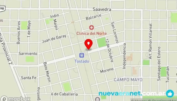 mapa de CASA PEÑA Librería en Tostado