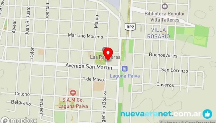 mapa de Casa Radar Tienda de artículos para el hogar, Tienda especializada en camas, Tienda de bicicletas, Tienda de informática en Laguna Paiva