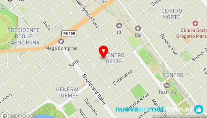 mapa de CASA RIOJA Tienda de artículos para el hogar en Villa María