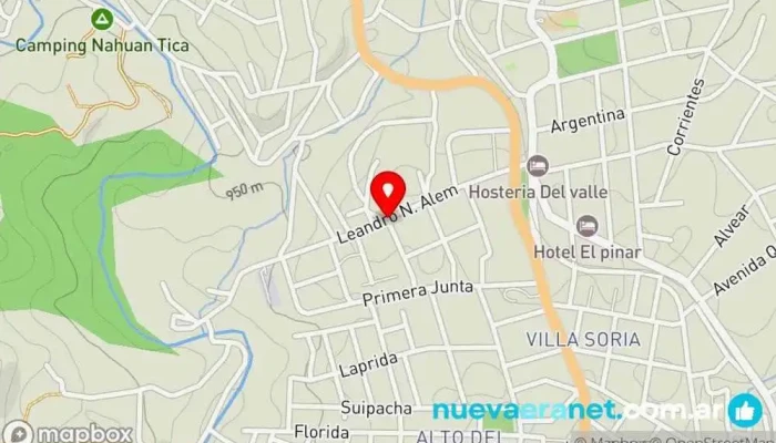 mapa de Casa Serrana Hotel en Huerta Grande