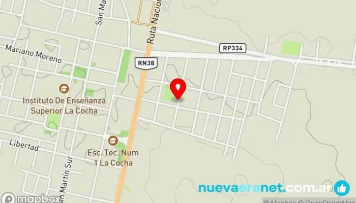 mapa de Casa UTEP Tucma-MNCI Centro cultural en La Cocha