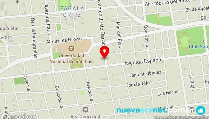 mapa de Casa Zanabria Proveedor de repuestos de electrodomésticos en San Luis