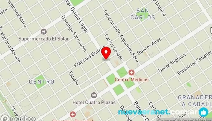 mapa de Casadei Panadería en Casilda