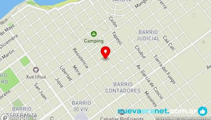 mapa de Casas Floriana Pensión en Paso de la Patria