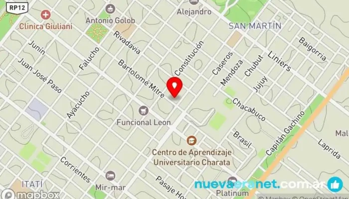 mapa de Caseritas Panadería en Charata