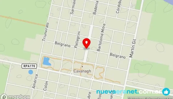 mapa de Cavanagh  en Cavanagh