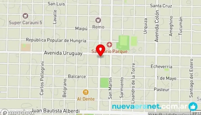 mapa de Centeno panes y tortas Panadería en Villa Angela