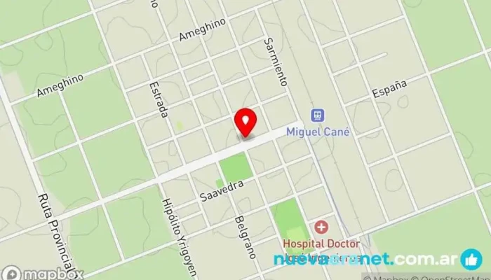 mapa de Cereales Quemu S.A. Servicio de mensajería en Miguel Cane