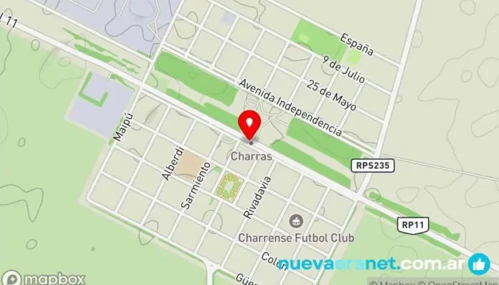 mapa de Charras  en Charras