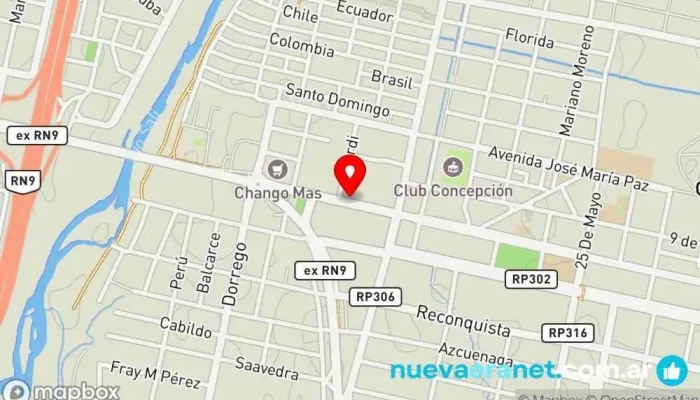 mapa de Chevronar Tienda de repuestos para automóviles, Tienda de accesorios para camiones en Banda del Río Salí