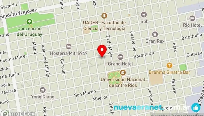 mapa de Chi Pan Panadería en Concepción del Uruguay