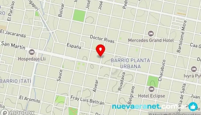 mapa de Chipa Porá Artesanal Panadería en Mercedes