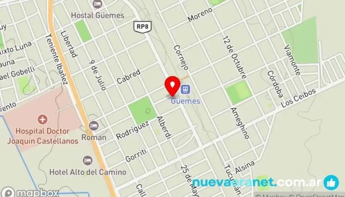 mapa de CHOCOLARTE Tienda de Pasteles Pastelería en Gral. Guemes