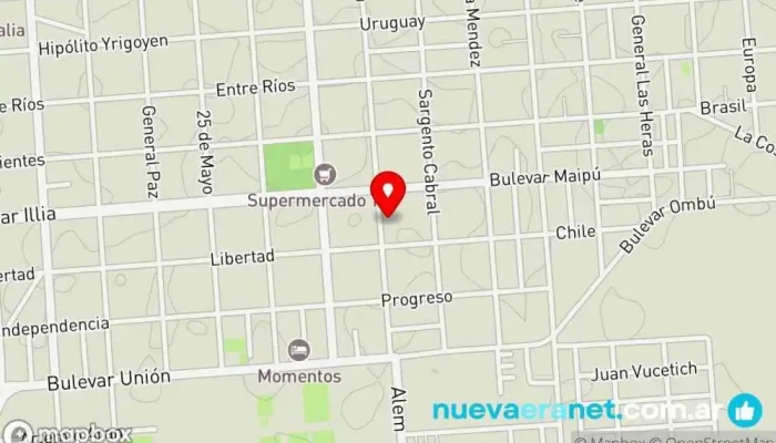 mapa de Churreria el colo Panadería en Bell Ville