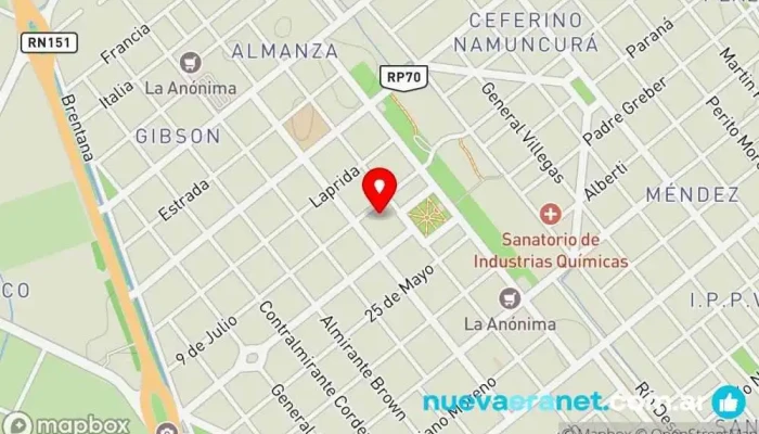 mapa de Cinco Migas Comida a domicilio en Cinco Saltos