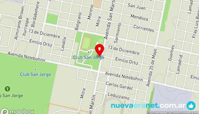 mapa de Club Atlético San Jorge M. y S. Club deportivo en San Jorge