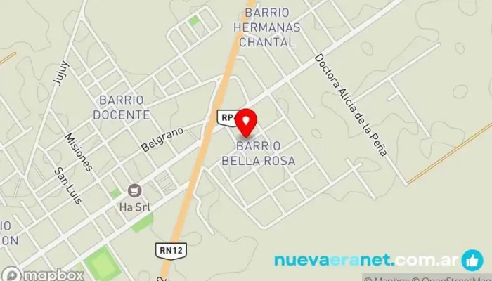 mapa de Como en Casa Restaurante de comida rápida, Servicio de catering, Restaurante en Empedrado