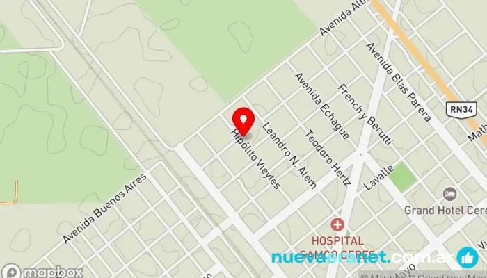 mapa de Cómo en casa Kiosco en Ceres