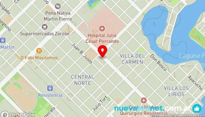 mapa de Con Canella Confitería Pastelería, Panadería, Cafetería en Resistencia