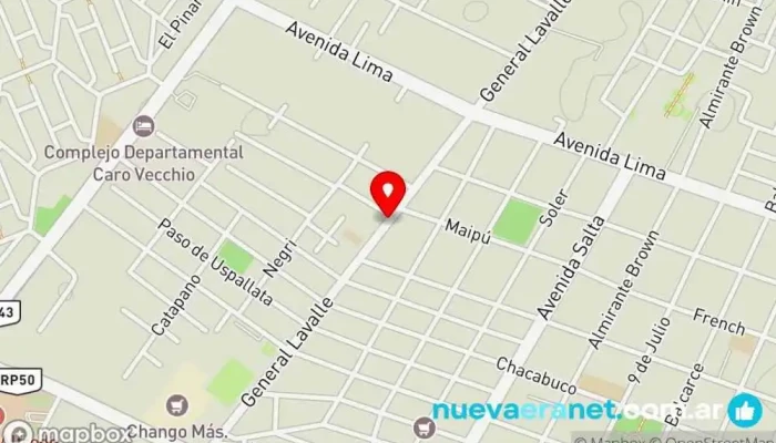 mapa de Confitería 88 Panadería en San Martín