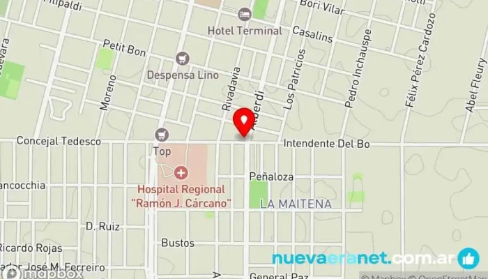 mapa de Confitería Chocosisters Panadería en Laboulaye