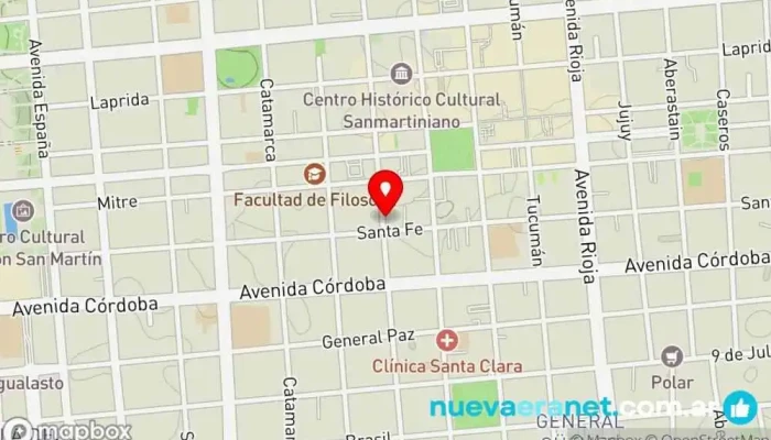 mapa de Confitería El Águila Panadería en J5402EEH