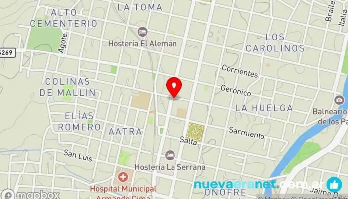 mapa de CONFITERIA EUROPEA Pastelería en Cosquín