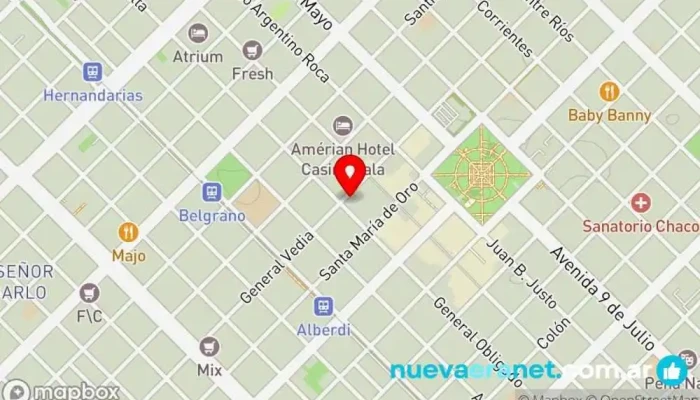 mapa de Confitería Giuliano Pastelería en Resistencia