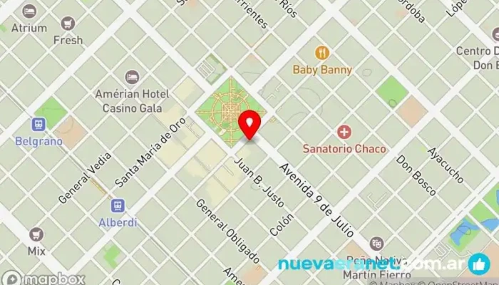 mapa de Confitería Zan-En Cafetería, Panadería en Resistencia