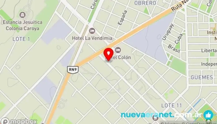 mapa de Cooperativa de Servicios Publicos de Colonia Caroya y Jesus Maria LTDA Comercio en Córdoba