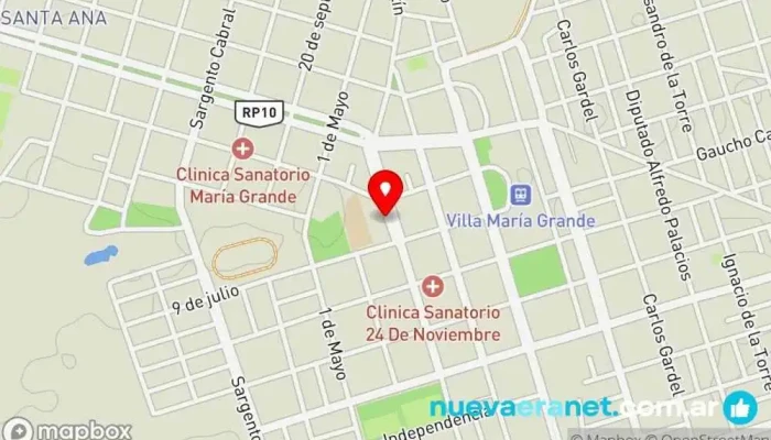 mapa de Cooperativa la Ganadera Gral Ramirez Ltda Protectora de animales en María Grande