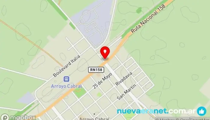 mapa de Coperativa Agricola Ganadera De Arroyo Cabral. Venta Al Publico LÁCTEO Tienda de alimentación en Arroyo Cabral