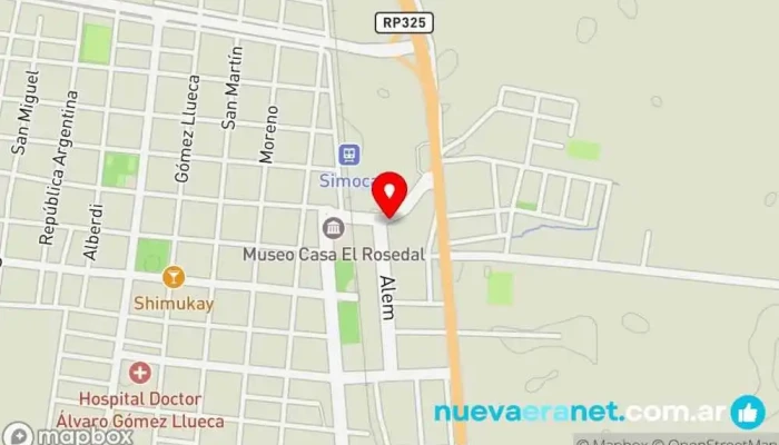 mapa de Corralon Casasola Tienda de herramientas en Simoca