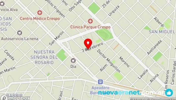mapa de Cositas Ricas Panadería, Pastelería en Crespo