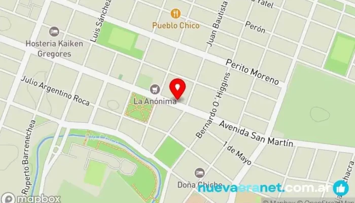 mapa de Costa Rio Casa de Comidas Panadería en Gdor. Gregores