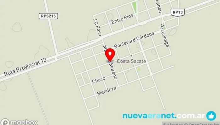 mapa de Costa Sacate  en Costa Sacate