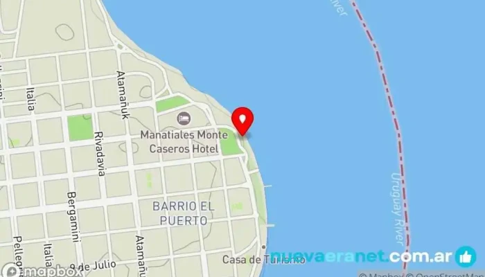 mapa de Costanera Centro de Monte Caseros Mirador en Monte Caseros