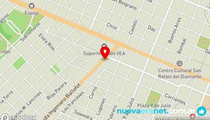 mapa de COTI PLAST Plastic bags wholesaler, Pastelería, Tienda de artículos de fiesta en San Rafael
