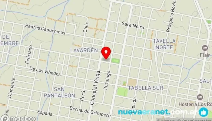 mapa de Cotillon Beraka Tienda de bolígrafos, Panadería, Copistería, Mercería, Tienda de alimentos naturales en Concordia