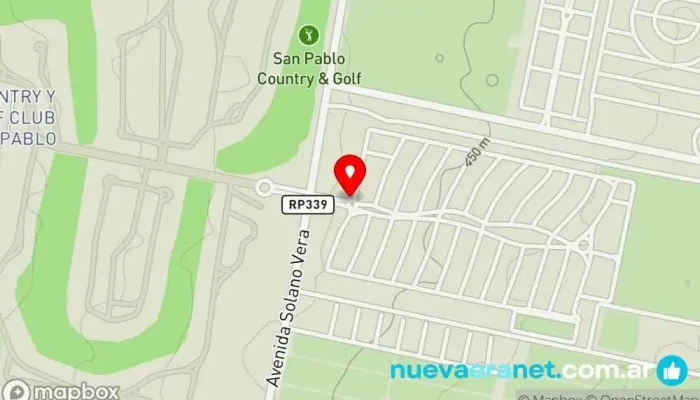 mapa de Country The Point Club de campo en San Miguel de Tucumán