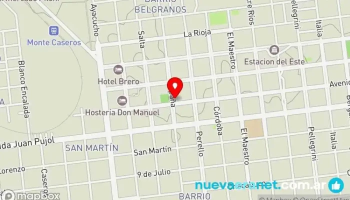 mapa de Cremolatti Heladería en Monte Caseros