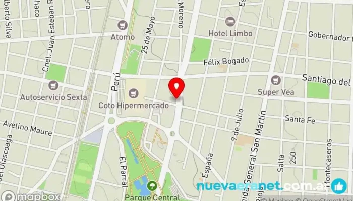 mapa de Crescent Pasteleria Pastelería en Mendoza